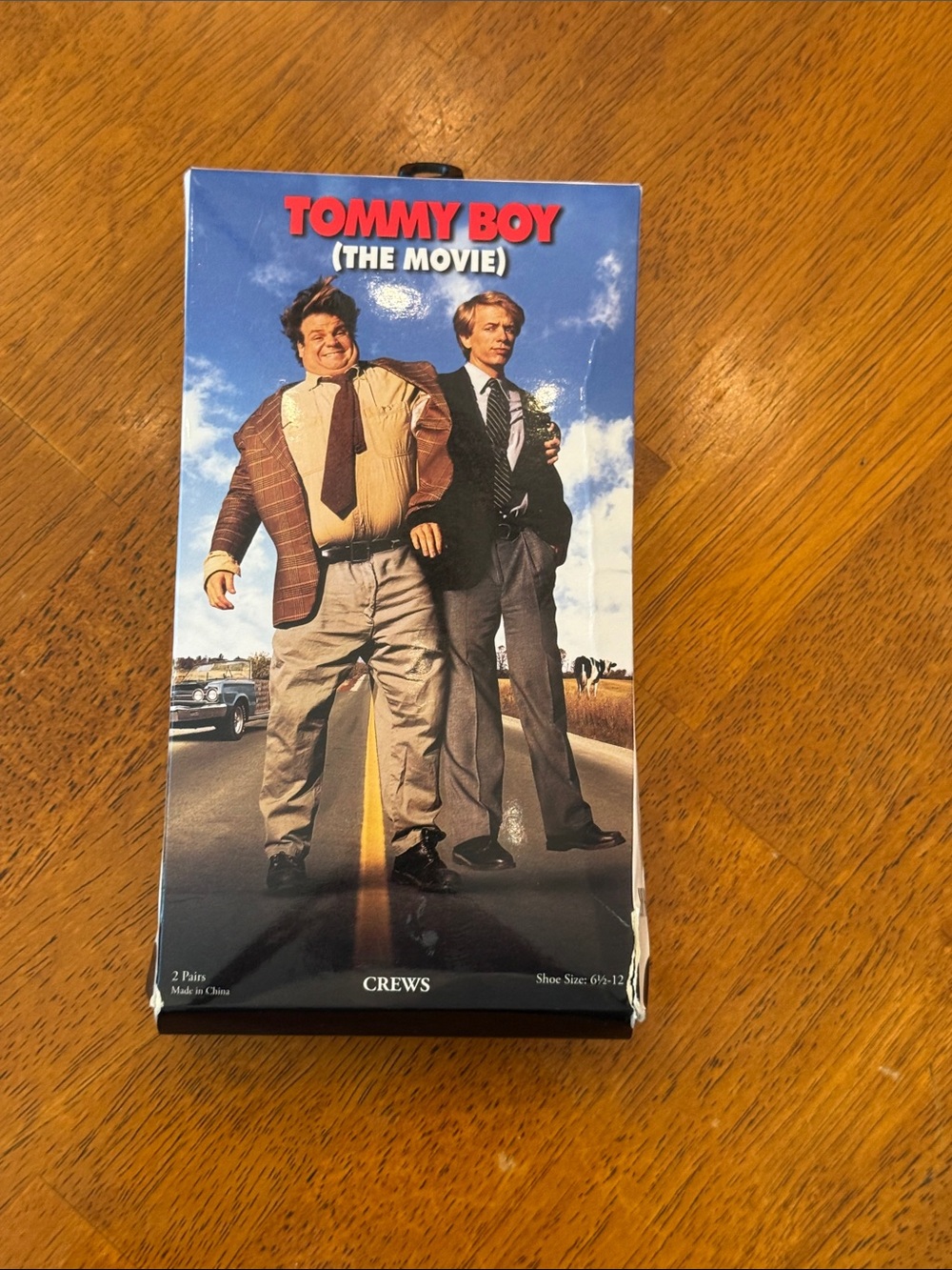 Tommy Boy Crew Socks - Novelty Movie Box Set - Black